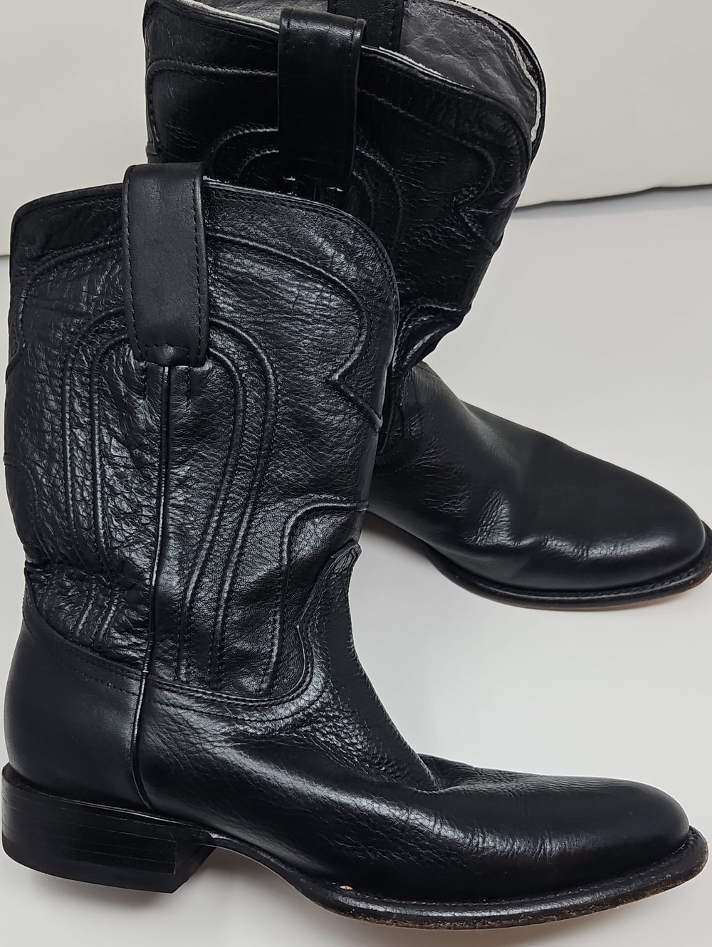 Los Altos Made In Mexico Men's Leather Western Cowboy Work Boots Size 8 1/2